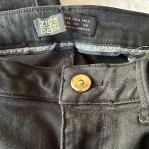 Zara Basic Department Z1975 Black Jeans 91% Cotton 9% Nylon Size 8